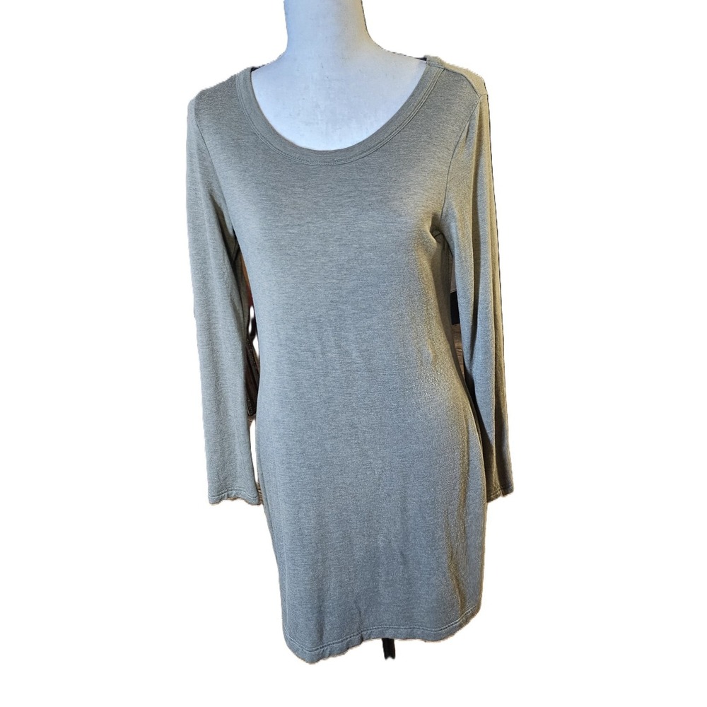 Loft Lounge Sleeve Olive Long Sleeve A-Line Soft Cozy Women's Dress SZ XS